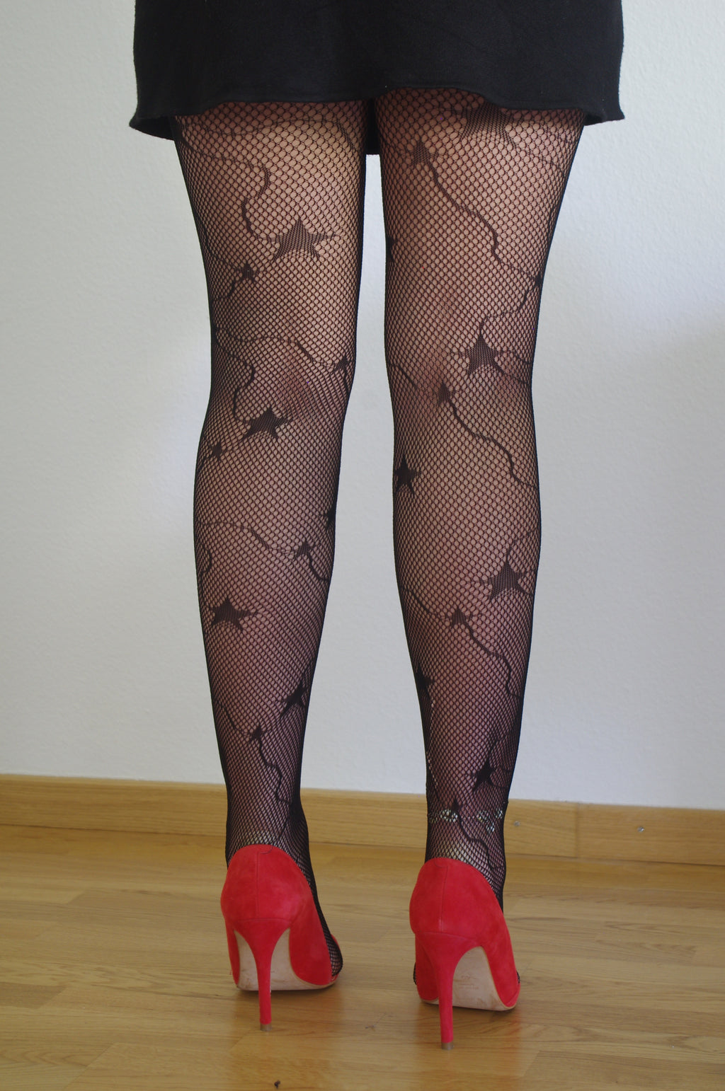 Netzstrumpfhose Damen – Sternmuster Schwarz | NoirSilk